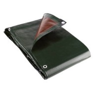 Brown/Green Tarpaulin 4m x 4m